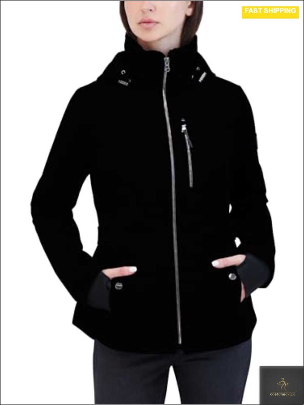 Women's Softshell Jacket Water Resistant Faux Fur Lining